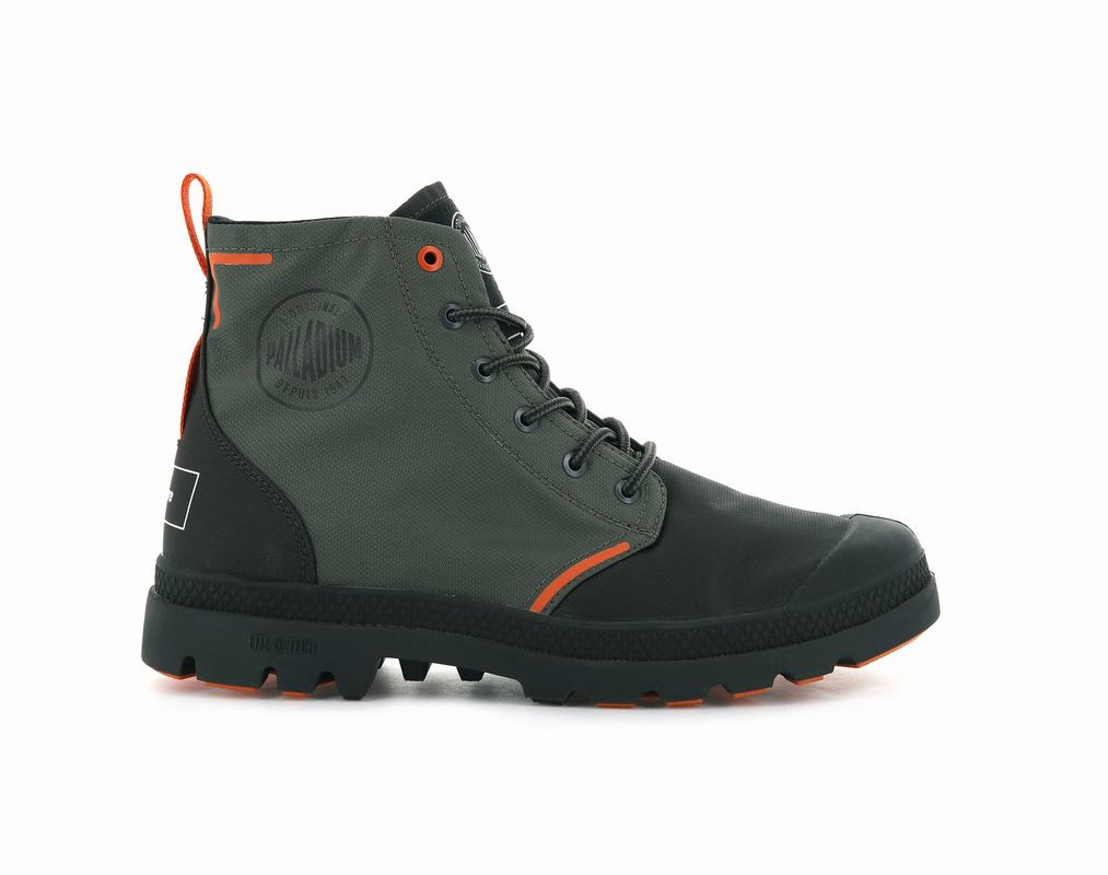 Zapatos Palladium Pallafin Recycle Altas Hombre - Verde Oscuro Oliva ||YIHE-42891||